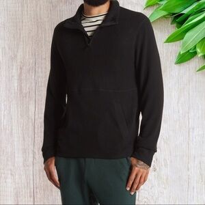 Berry St. Supply 1/4 Zip Sweatshirt in Black Small Regular